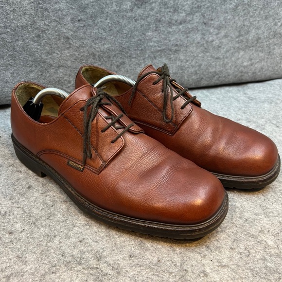 Mephisto Leather Dress Shoes Oxfords Brown Lace Up Comfort Walking Men's‎ 12 - Picture 1 of 10